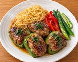 洋食屋さんのまかない『ピーマンの肉詰め』作り方17写真