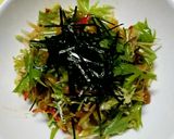 えごま油入り☆パプリカ 水菜の納豆サラダ作り方3写真