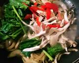 鮭とほうれん草ｸﾘｰﾑパｽﾀ ｲｸﾗのせ作り方7写真