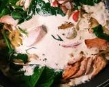 鮭とほうれん草ｸﾘｰﾑパｽﾀ ｲｸﾗのせ作り方9写真