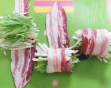レンジで簡単♪もやしと水菜の豚肉巻き作り方2写真