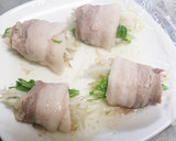 レンジで簡単♪もやしと水菜の豚肉巻き作り方4写真