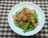 ターサイとベーコンのニンニク醤油炒め✨作り方5写真