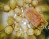 新じゃがの揚げ煮　作り方1写真