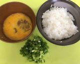 簡単ゴマ油かおる優しい味の卵お粥(雑炊)作り方1写真