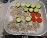 野菜の明太(たらこ)チーズ焼き作り方1写真