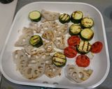 野菜の明太(たらこ)チーズ焼き作り方2写真