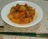 肉じゃが☆ケチャップ味作り方8写真