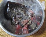 鮪のあら・黒胡椒にんにくステーキ作り方1写真