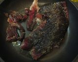 鮪のあら・黒胡椒にんにくステーキ作り方2写真