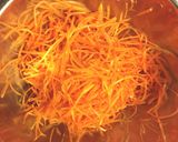 人参の袋、菜の花、自家製高野豆腐の煮物作り方1写真