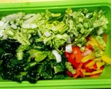 ☆白菜 パプリカ ハム の温野菜サラダ☆作り方1写真