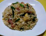 中華あじで☆焼豚 ニラ 卵チャーハン作り方6写真