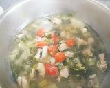 鶏肉とネギの中華スープ作り方5写真