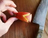 ミニりんごうさぎちゃん(林檎の飾り切り)作り方5写真