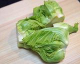 つぼみ菜とツナの炒め物作り方1写真
