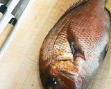 鯛の湯引きと炙り刺身作り方1写真