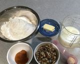 国産強力粉&最強力粉の胡桃食パン作り方1写真