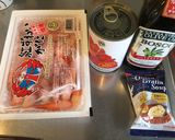 包丁使わずドボン簡単カニクリームパスタ作り方4写真