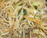 マヨたっぷりキムチ焼うどん！作り方4写真