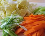 ワンタンの皮でパリパリ♪かたやきそば作り方1写真