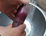 出汁不要のさつま芋×塩昆布の炊き込みご飯作り方3写真