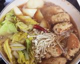 鶏団子と蕪、白菜のピリ辛中華鍋作り方4写真