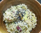 出汁不要のさつま芋×塩昆布の炊き込みご飯作り方17写真