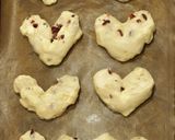 * クランベリー&チーズのハートパン♪作り方6写真