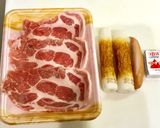 竹輪とソーセージとチーズと豚肉の一口カツ作り方1写真