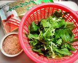 電子レンジdeとろろー♡ﾂﾅ水菜作り方1写真