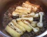 お値打ち牛肉と水菜の煮物作り方4写真