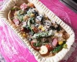 パイシート➕余った野菜炒め＝キッシュ作り方2写真