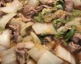 白菜と豚肉の卵とじ丼作り方2写真