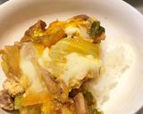 白菜と豚肉の卵とじ丼作り方5写真