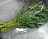 からし菜と油揚げのニンニク風味炒め作り方1写真