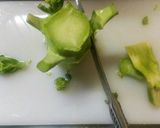 【低糖質】ブロッコリーの皮のカレー炒め作り方1写真
