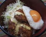 ふんわり☆照りマヨつくね丼作り方5写真