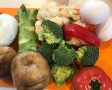 新ジャガ新タマゴロッと粒マスタードサラダ作り方1写真