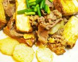 山葵香る〜厚揚げと牛肉と芋の炒め物♪作り方14写真