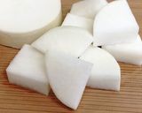 黒豆効果抜群!煮汁もおいしい黒いブリ大根作り方4写真