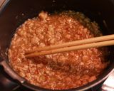 鶏そぼろのさっぱり甘酢煮丼作り方3写真