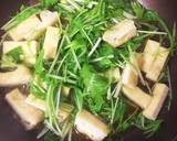 【副菜】水菜と油揚げのめんつゆ煮作り方3写真