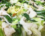 野菜を食べるモツ鍋です作り方3写真