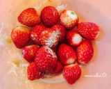簡単 いちご♡豆乳シェイク作り方1写真