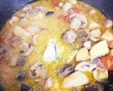 アヒージョの残りでゴルゴンゾーラのパスタ作り方1写真