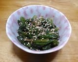 レンジで簡単！！春菊のお浸しなめたけ和え作り方4写真