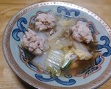 鶏団子と白菜の煮浸し作り方6写真