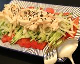 しっとりふっくら茹で鶏のバンバンジー作り方4写真