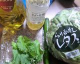 合わせ酢とオリーブオイルでレタスのサラダ作り方1写真